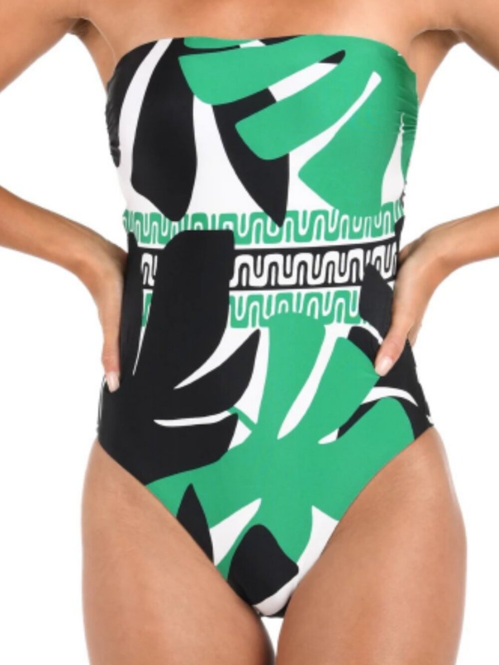 Sunshine 79 Monstera Bandeau One Piece Swimsuit size 14